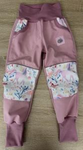 Kalhoty softshell s fleesem JEDNOROŽEC (více barev na výběr )